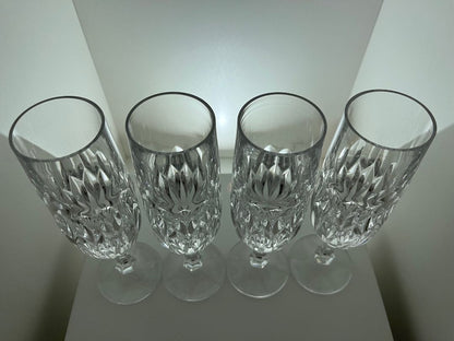 Clear Nachtmann Edelweiss Fluted Champagne Crystal Glass, 8"