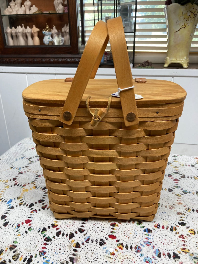 Tall longaberger basket w handles