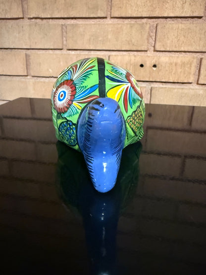 Multi  Mexican Pottery Fish, 6” wide, 3 1/2” tall