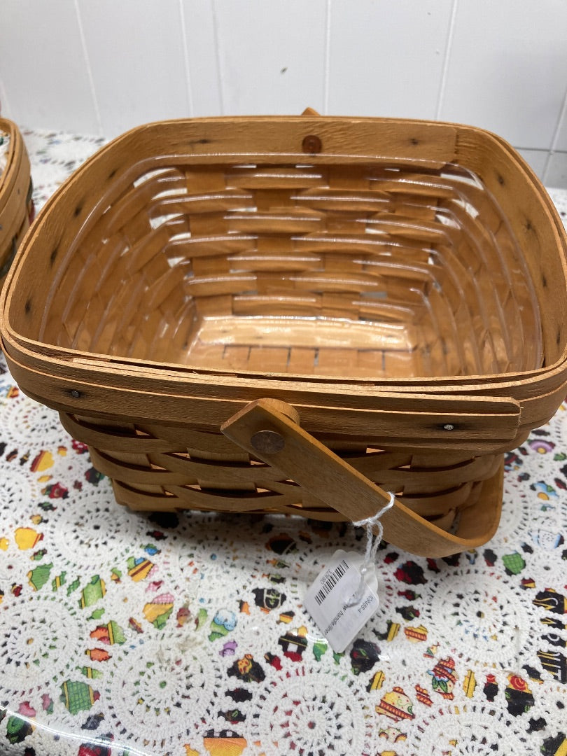 Longaberger 8.5 square handle w liner