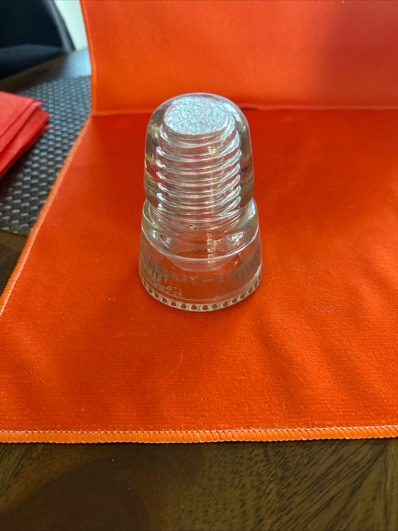 Clear Glass  Vintage Insulator