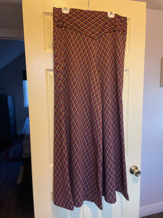 Vintage 70s plaid wide-leg bellbottoms