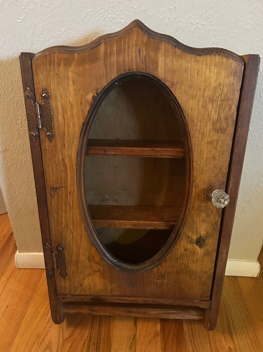 Antique Oak Bathroom Medicine Cabinet