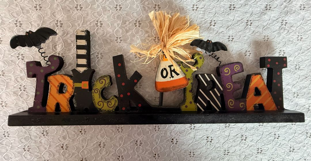 Trick or Treat Wood Sign