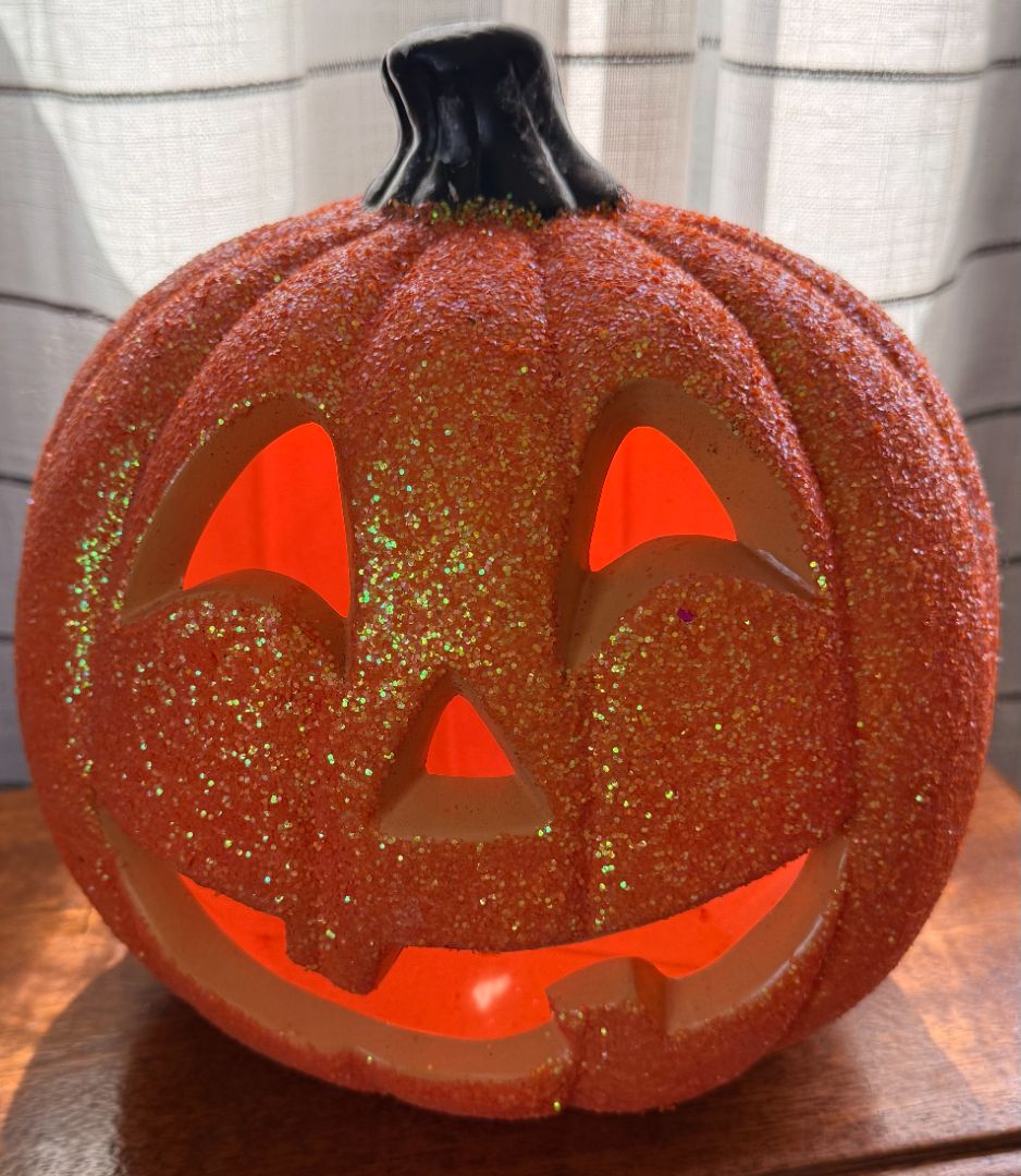 Vintage Sparkly Jack O Lantern