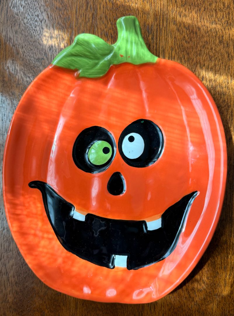Vintage Pumpkin Snack Plate
