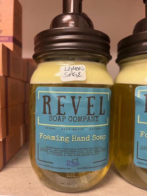 Brown/Blue Revel Soap Company Lemon Sage Foaming Hand Soap, 3x3x8