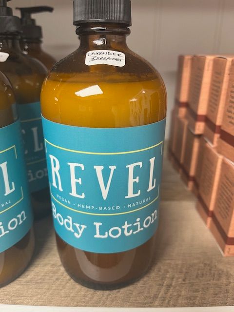 Brown/Blue Revel Soap Company Body Lotion - Lavender & Bergamot, 3x3x8