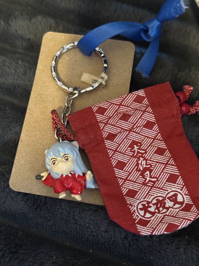 Inuyasha keychain with bag, 2 x 2 x 2