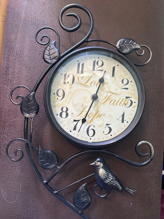 Bronze  Metal Wall Clock, 10x6