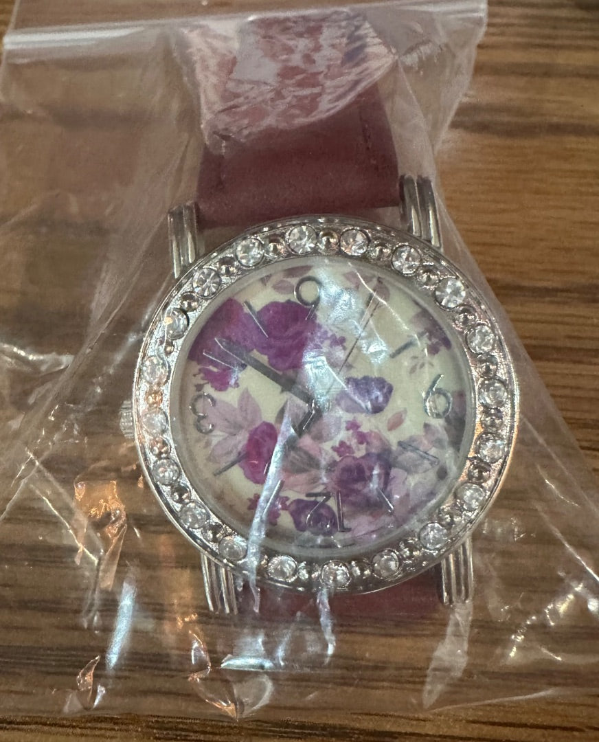 Floral Watch w/ Rhinestones