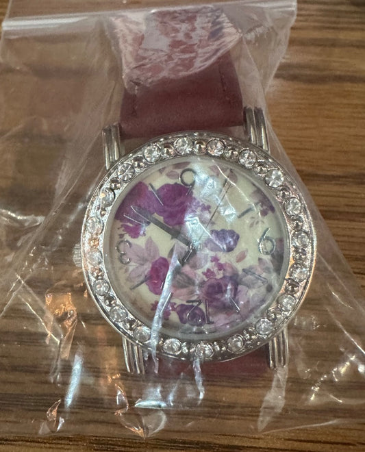 Floral Watch w/ Rhinestones