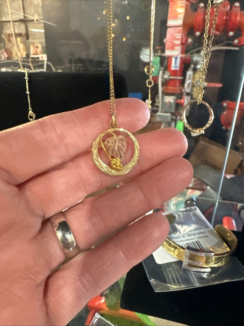 10 K Tri color gold necklace