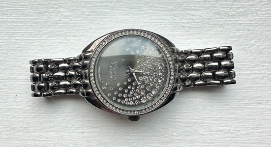 Watch- black/dark grey, studded face