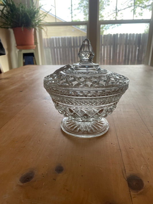 Vintage glass candy dish