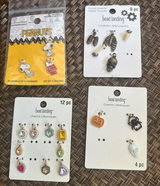 Miscellaneous charms for bracelets, earrings, or necklaces