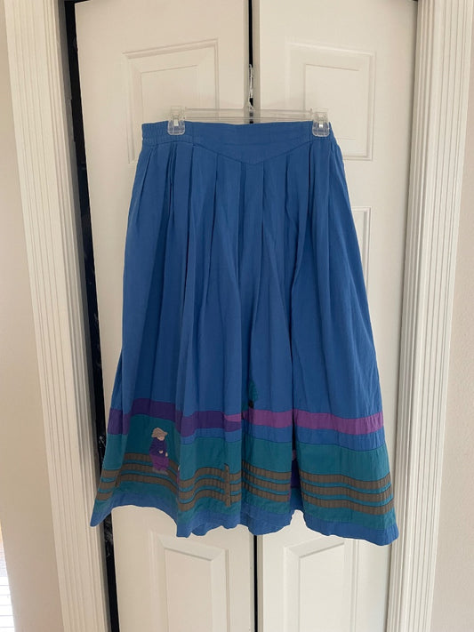Vintage patch pattern skirt, L/XL