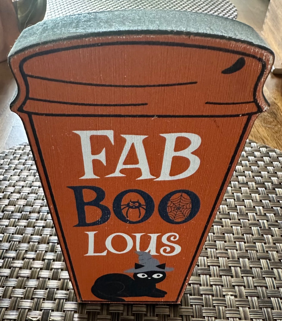 Halloween decor wooden signs