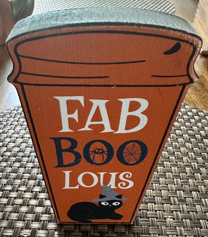 Halloween decor wooden signs