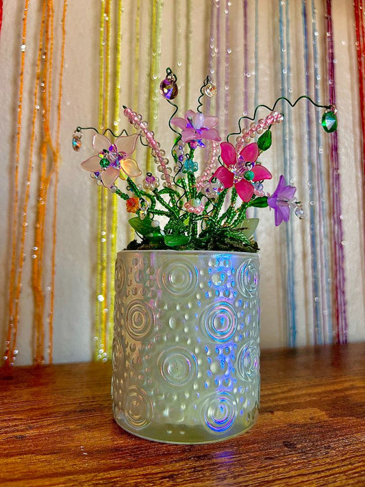 Daisy+Jade Handmade beaded flowerpot