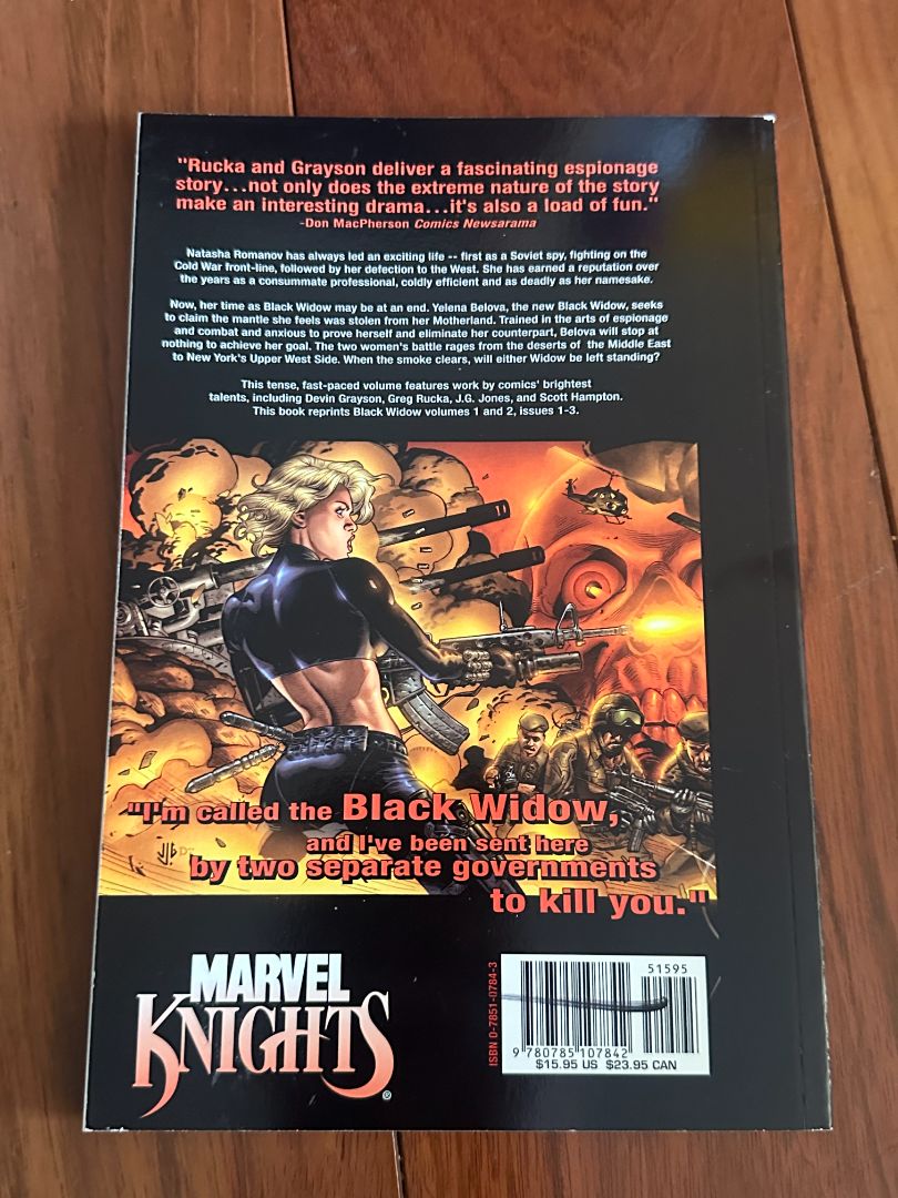 BLACK WIDOW ITSY-BITSY SPIDER TPB GRAYSON MARVEL COMICS