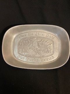 Vtg Pewter Tray