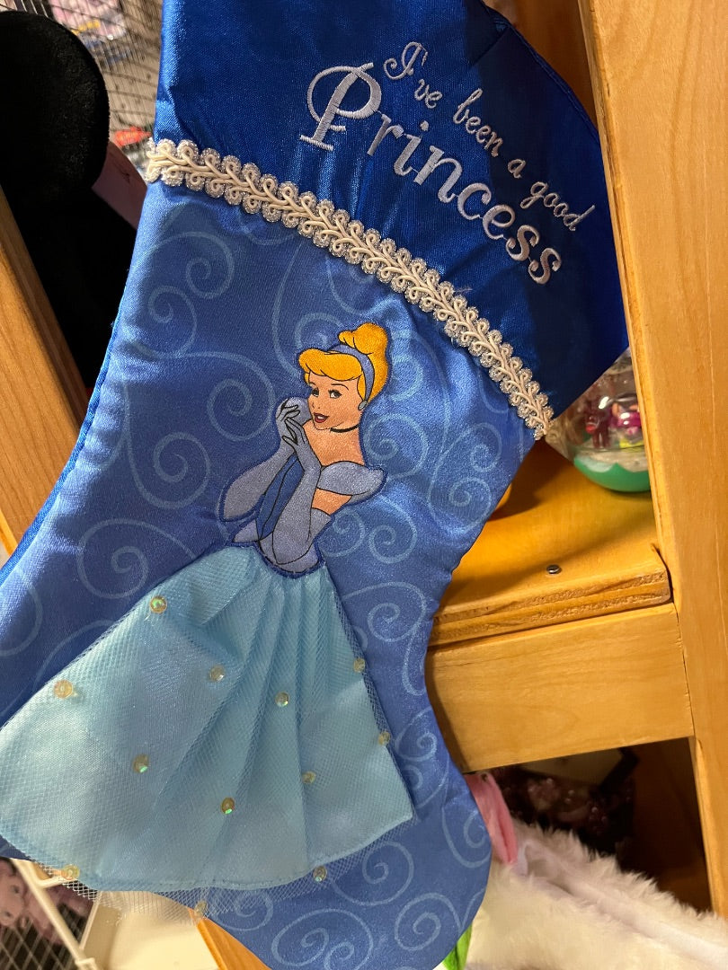 blue Disney Cinderella Xmas stocking
