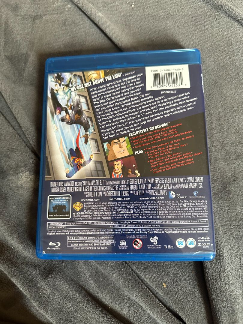 Superman vs The Elite Bluray -  No Digital
