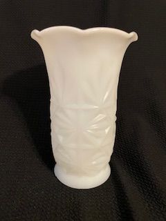 Milk Glass Starburst Vase
