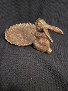 Brass Bunny Trinket Dish