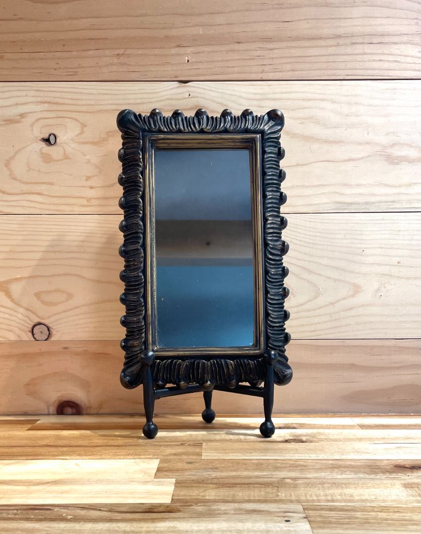 Black and Gold  Small Mirror, 5 3/4" (w) x 9 1/2" (t)