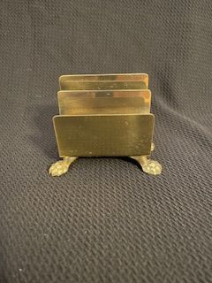 Vtg Brass Letter Holder