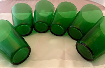 Green Anchor Hocking Forest green 9 oz glasses, 9 oz