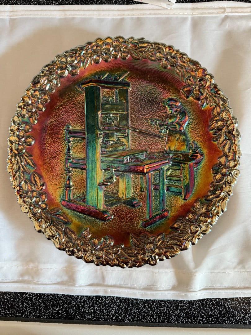 Amethyst Carnival Fenton Fenton American Ceaftsman Series Plate