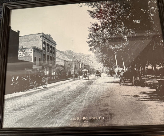 Black & White Vintage picture Pearl Street photo, 17 3/4 x 21 3/4