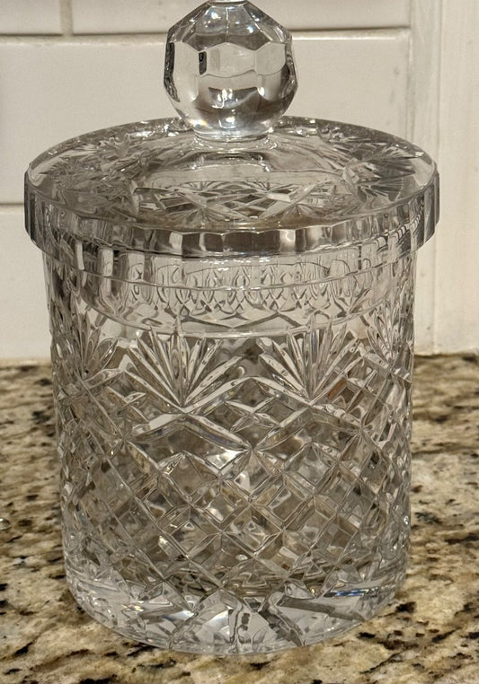 Crystal Poland Lead Crystal Biscuit Jar