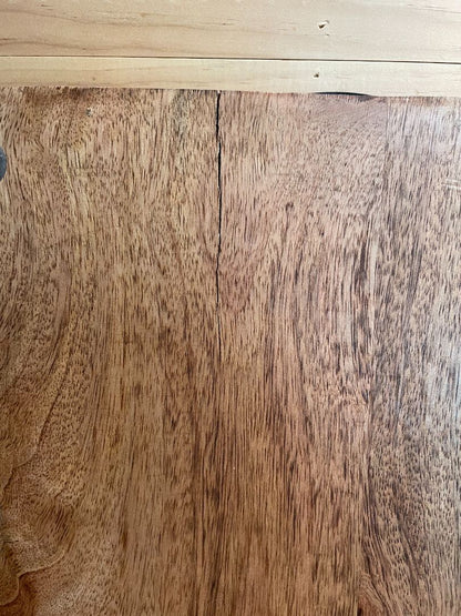 Wooden Tray w/Black Iron Handles