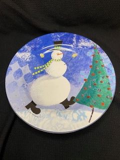4pc Snowman Plates