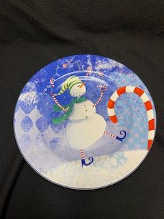 4pc Snowman Plates