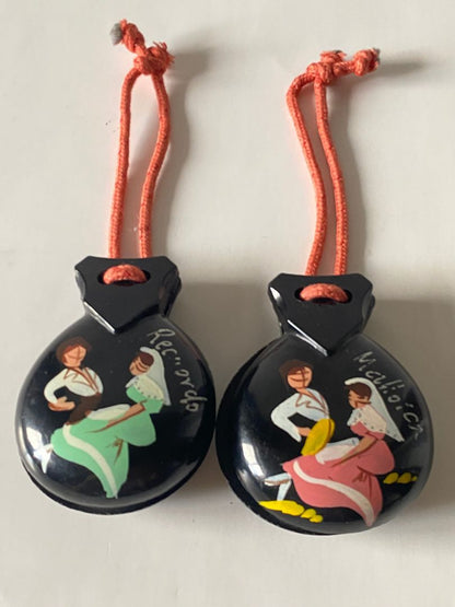 Vtg Wooden Castanets (2pcs)