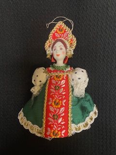 Vtg Russian Doll Grn