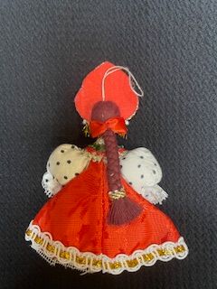 Vtg Russian Doll Red