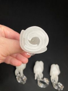 Four (4) White Rose Nap Rings