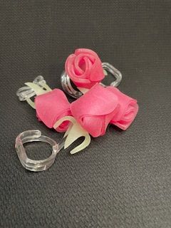 Four (4) Pink Rose Nap Rngs