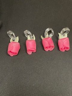 Four (4) Pink Rose Nap Rngs