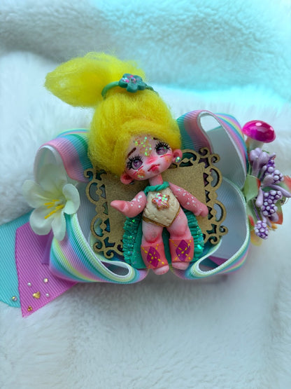 Deluxe Ooak clay doll bow