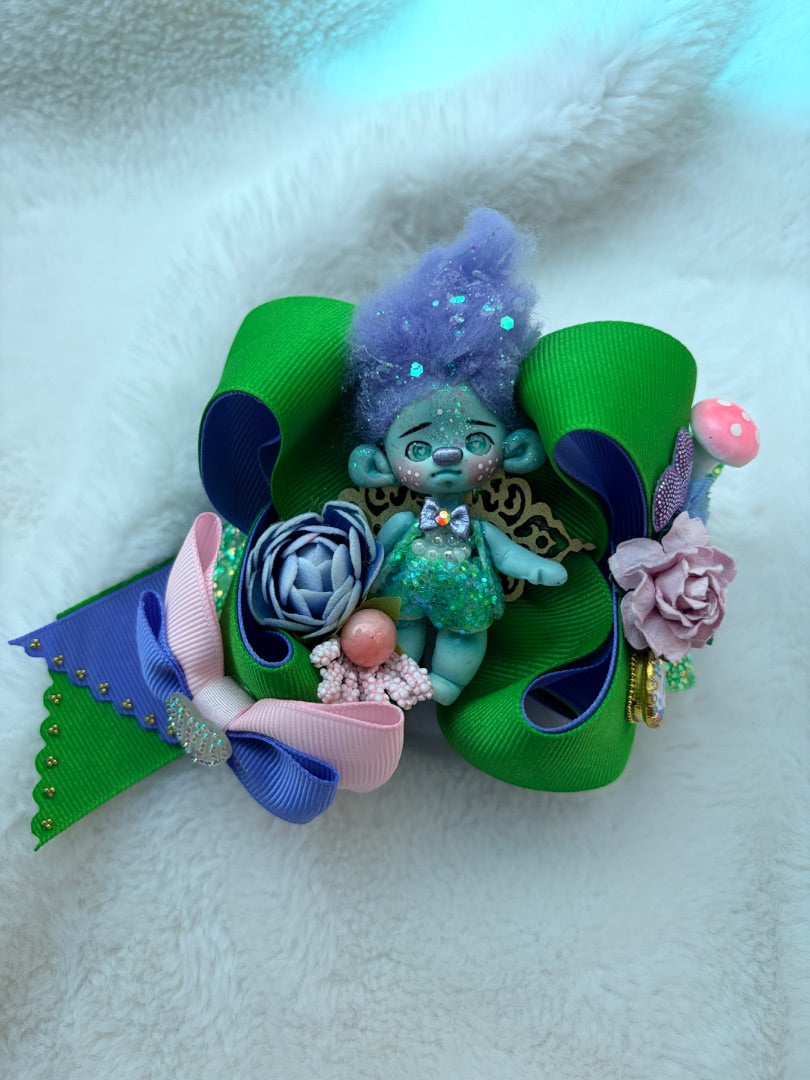 Deluxe Ooak clay doll bow