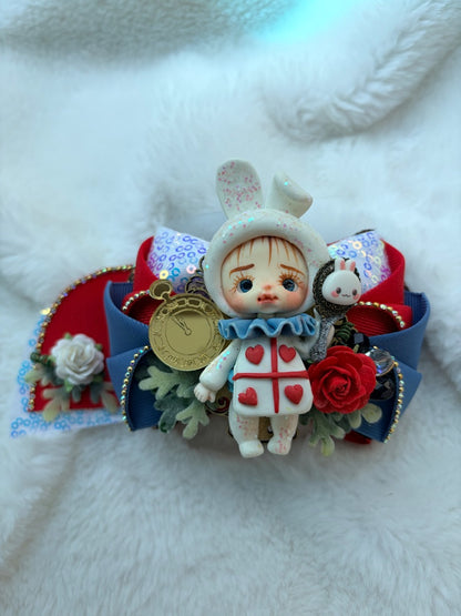 Deluxe Ooak clay doll bow