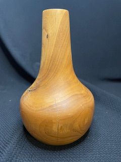 Vtg Wood Vase
