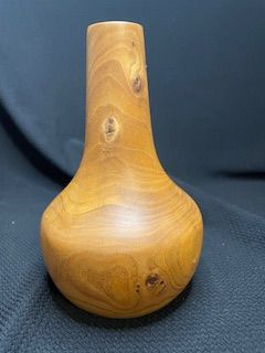 Vtg Wood Vase